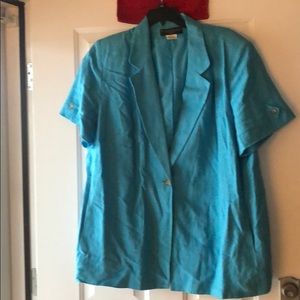 Harve Bernard 24W aqua dress jacket